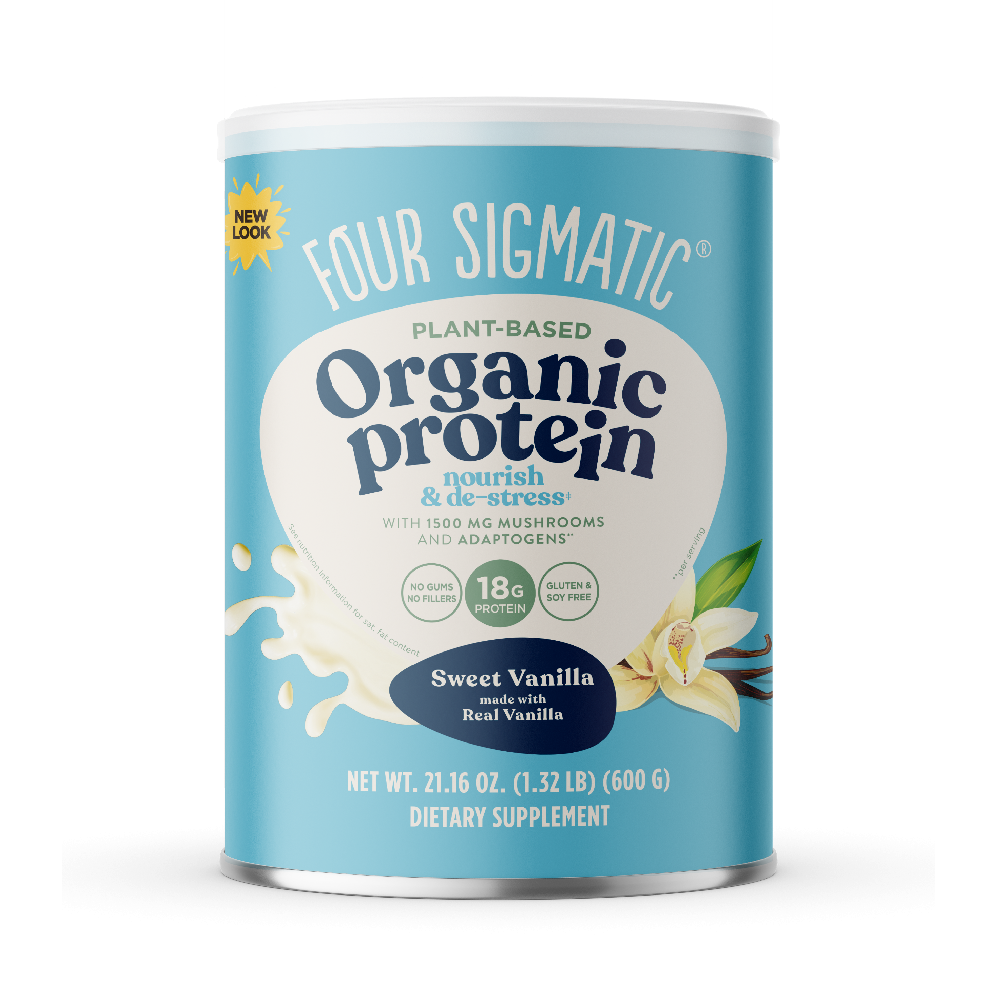 Four Sigmatic Plant-Based Protein Sweet Vanilla – 600g